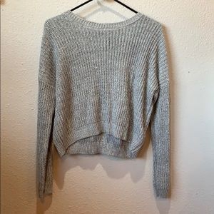 Grey knitted sweater